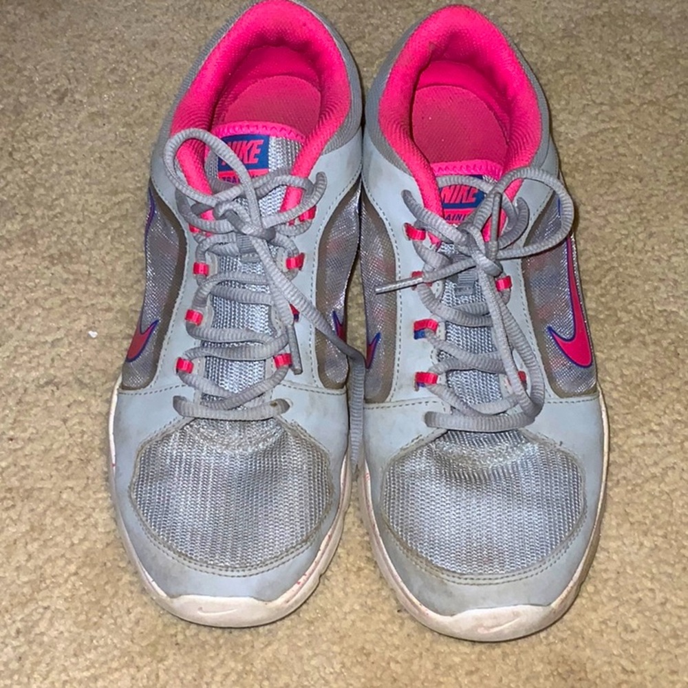 Nike Training Shoes, Size 10, Pink & Grey